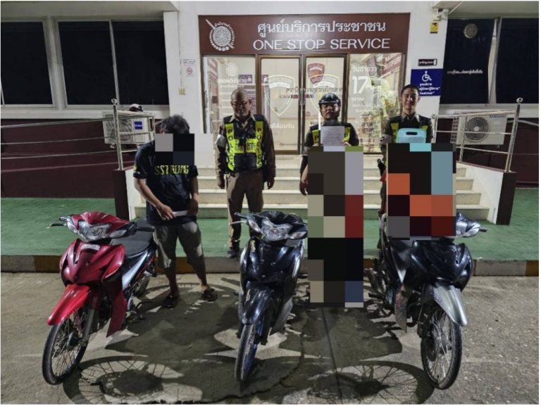 สายตรวจจราจร ตรวจยึดรถจักรยานยนต์ดัดแปลงสภาพ (ท่อดัง),ไม่ติดแผ่นป้ายทะเบียน